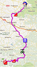 De kaart met het parcours van de achtste etappe van de Tour de France 2013 op Google Maps