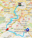 De kaart met het parcours van de eenentwintigste etappe van de Tour de France 2014 op Google Maps