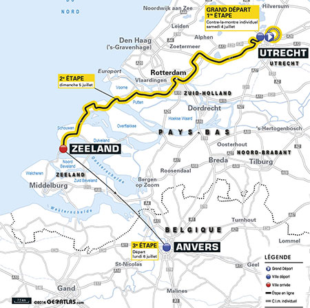 Le Grand Départ avec les 3 premières étapes du Tour de France 2015