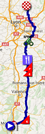 The map with the race route of the fourteenth stage of the Tour de France 2016 on Google Maps