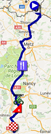 The map with the race route of the fourth stage of the Tour de France 2017 on Google Maps