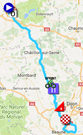 The map with the race route of the seventh stage of the Tour de France 2017 on Google Maps