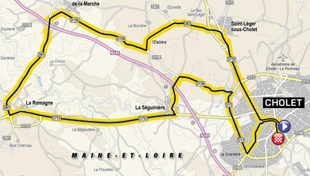 The map of the third stage of the Tour de France 2018