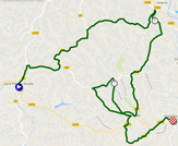 The map with the race route of the twentieth stage of the Tour de France 2018 on Google Maps
