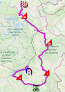 La carte du parcours de la dix-huitième étape du Tour de France 2019 sur Open Street Maps