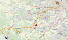 La carte du parcours de la vingt-et-unième étape du Tour de France 2019 sur Open Street Maps