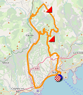 La carte du parcours de la première étape du Tour de France 2020 sur Open Street Maps