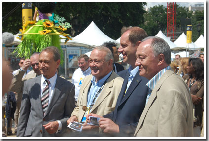 à droite Christian Prudhomme et Ken Livingstone