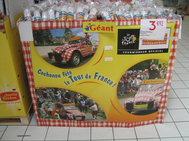 De Cochonou producten in de Géants Casino tijdens de Tour de France 2006
