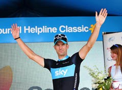Greg Henderson (Team Sky) on the podium