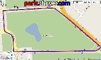 De kaart van het parcours van de Cancer Council Helpline Classic op Google Maps