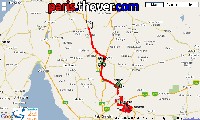 The map of the route of the stage Clare > Tanunda of the Tour Down Under 2010 on Google Maps