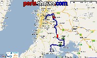 La carte du parcours de l'étape Norwood > Goolwa du Tour Down Under 2010 sur Google Maps