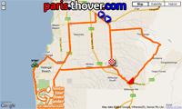 De kaart van het parcours van de etappe McLaren Vale > Willunga van de Tour Down Under 2011 op Google Maps