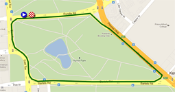 La carte du parcours du Down Under Classic sur Google Maps