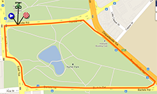 The map with the race route of the People's Choice Classic on Google Maps