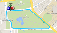 La carte avec le parcours de la People's Choice Classic sur Google Maps