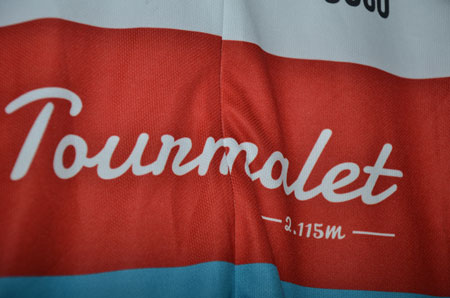 Le maillot avec l'inscription Tourmalet