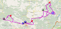 The map with the race route of the stage Draguignan > Draguignan of the Tour du Haut Var 2011 on Google Maps