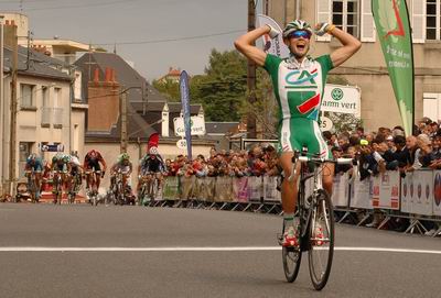 De winnaar van de eerste etappe: Nicolas Roche