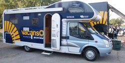 De camper van Vacansoleil Pro Cycling Team