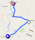 La carte du parcours de la quatrième étape du Tour Poitou-Charentes 2014 sur Google Maps