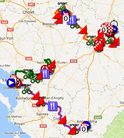 Le parcours du Tour du Poitou-Charentes 2016 Le parcours du Tour du Poitou-Charentes 2016