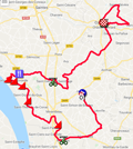 La carte du parcours de la premire tape du Tour du Poitou-Charentes 2018 sur Google Maps