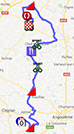 La carte du parcours de la deuxième étape du Tour du Poitou-Charentes 2018 sur Google Maps