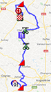 La carte du parcours de la deuxime tape du Tour du Poitou-Charentes 2018 sur Google Maps