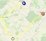 La carte du parcours de la quatrime tape du Tour Poitou-Charentes en Nouvelle-Aquitaine 2019 sur Open Street Maps