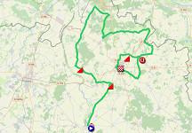 La carte du parcours de la troisième étape du Tour Poitou-Charentes en Nouvelle-Aquitaine 2021 sur Open Street Maps