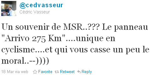 Cédric Vasseur - tweet of the week