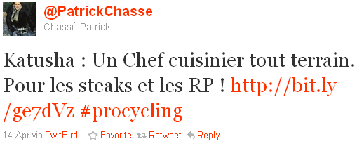 Patrick Chassé - tweet of the week