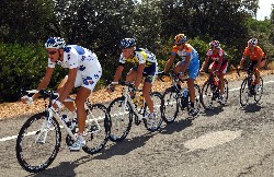 Markel Irizar (Euskaltel Euskadi), Francisco José Martinez Perez (Andalucia Cajasur), Anthony Roux (Française des Jeux), Martijn Maaskant (Garmin Slipstream) & Lieuwe Westra (Vacansoleil Pro Cycling Team) -  Unipublic