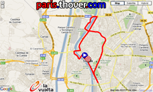 La carte du parcours de la première étape de la Vuelta a Espa&ntildea 2010 sur Google Maps