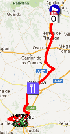 The map with the race route of the eighteenth stage of the Vuelta a Espa&ntildea 2012 on Google Maps