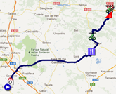 The map with the race route of the sixth stage of the Vuelta a Espa&ntildea 2012 on Google Maps