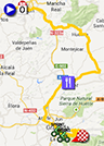 De kaart met het parcours van de tiende etappe van de Ronde van Spanje 2013 op Google Maps