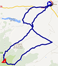 The map with the race route of the eleventh stage of the Tour of Spain 2013 on Google Maps