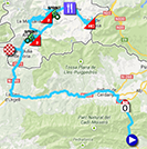 La carte du parcours de la quatorzième étape du Tour d'Espagne 2013 sur Google Maps