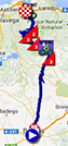 De kaart met het parcours van de achtiende etappe van de Ronde van Spanje 2013 op Google Maps