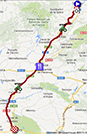 De kaart met het parcours van de zesde etappe van de Ronde van Spanje 2013 op Google Maps