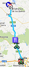 De kaart met het parcours van de zevende etappe van de Ronde van Spanje 2013 op Google Maps
