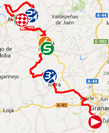 The map with the race route of the seventh stage of the Tour of Spain 2014 on Google Maps