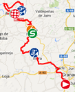 La carte du parcours de la septième étape du Tour d'Espagne 2014 sur Google Maps