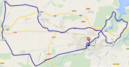 La carte du parcours du contre-la-montre individuel Hommes Espoirs (U23) des Championnats du Monde de Cyclisme sur Route 2014 sur Google Maps