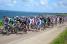 The peloton with Pierrick Fédrigo (FDJ-BigMat) along the coastline (678x)