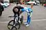 Philip Deignan (AG2R La Mondiale) asks for some final adjustments to the height of his saddle (632x)