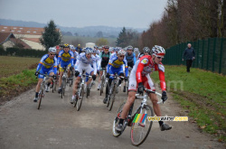 Arnaud Démare starts the race in front